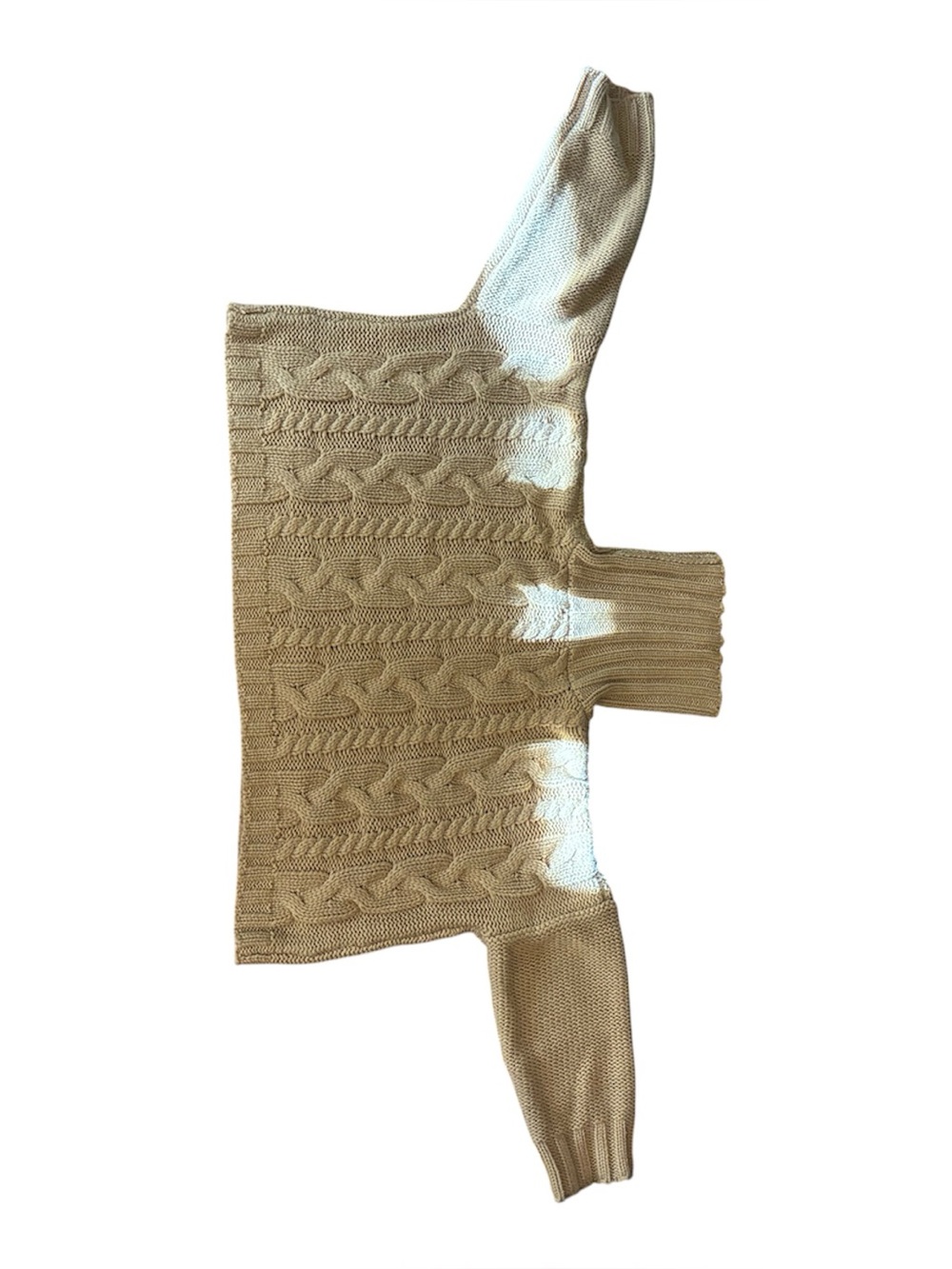 Love Tree Cropped Cable Turtleneck Sweater in Mustard Yellow Color of the year!